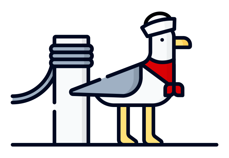 Seagull with hat